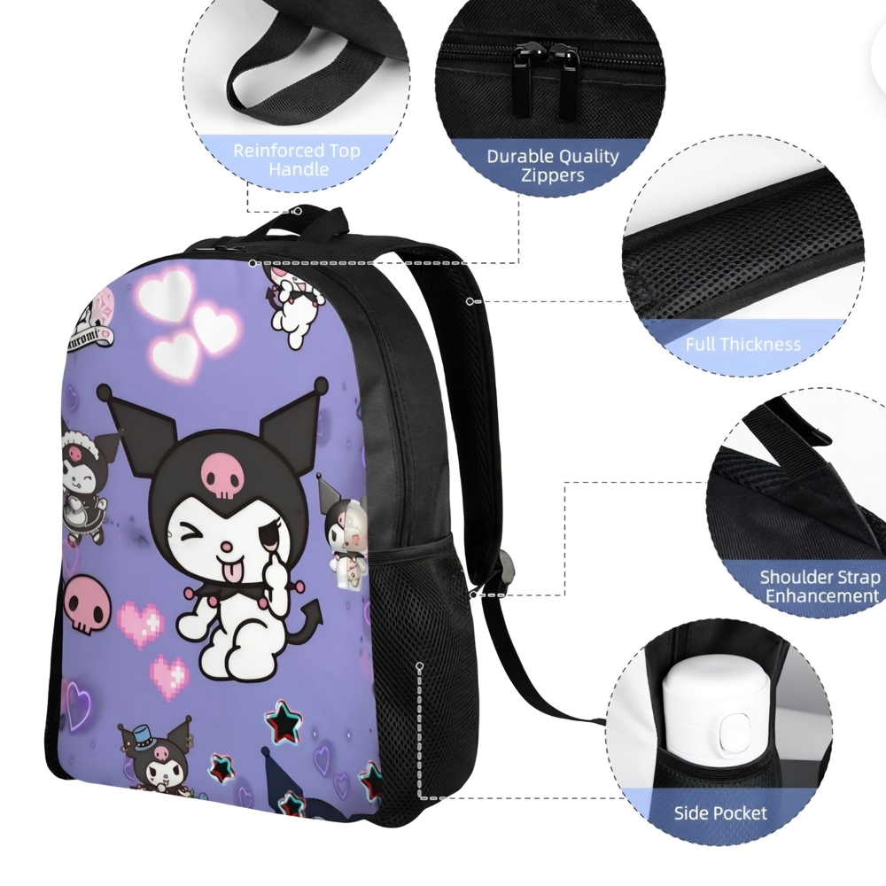 Cute Purple Character Backpack - Picture 6 of 6